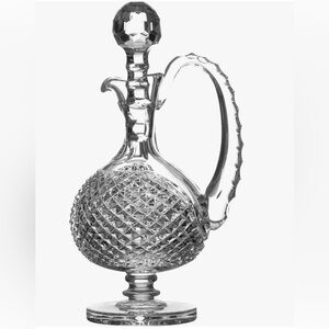 Vintage Waterford Crystal Decanter w/Handle and Footed Base Stunning! 🚨Final🚨